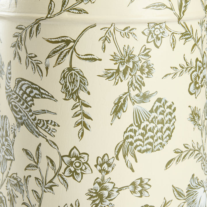 Woodland Toile Tea Caddy Lamp - C11223