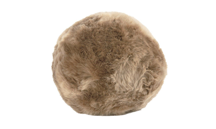 Long Wool Sheepskin Ball Cushion - AmericanHomeFurniture