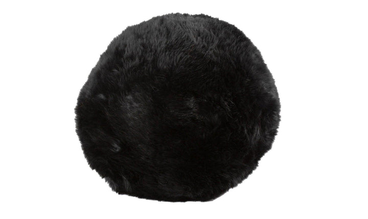 Long Wool Sheepskin Ball Cushion - AmericanHomeFurniture