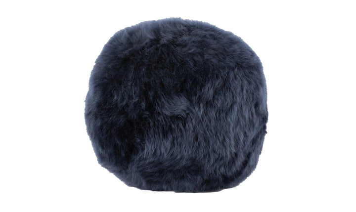 Long Wool Sheepskin Ball Cushion - AmericanHomeFurniture