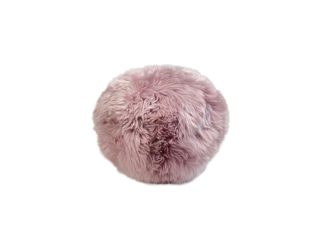 Long Wool Sheepskin Ball Cushion - AmericanHomeFurniture