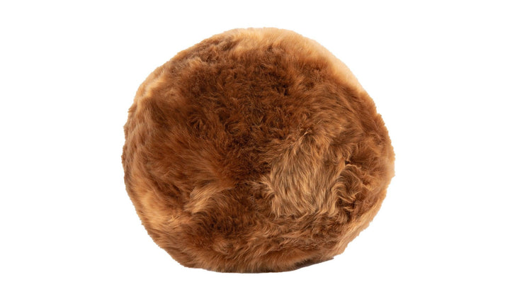 Long Wool Sheepskin Ball Cushion - AmericanHomeFurniture