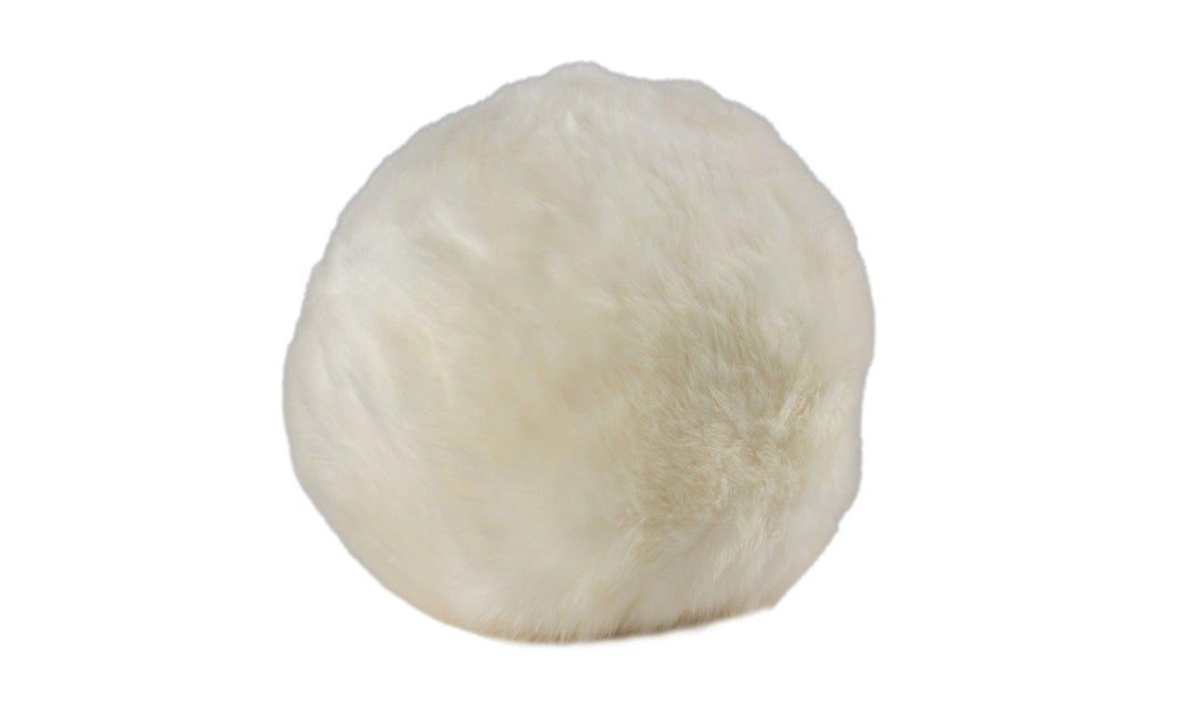 Long Wool Sheepskin Ball Cushion - AmericanHomeFurniture