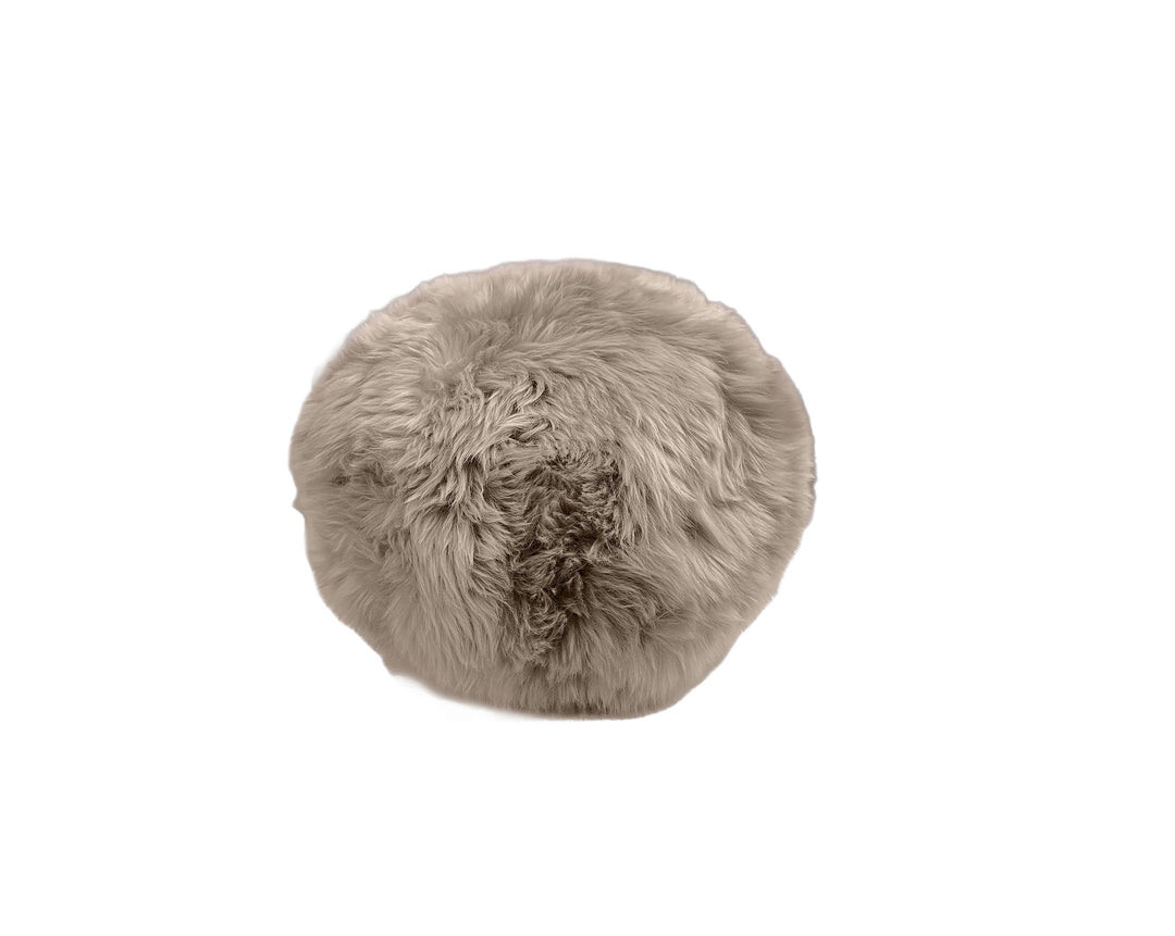 Long Wool Sheepskin Ball Cushion - AmericanHomeFurniture