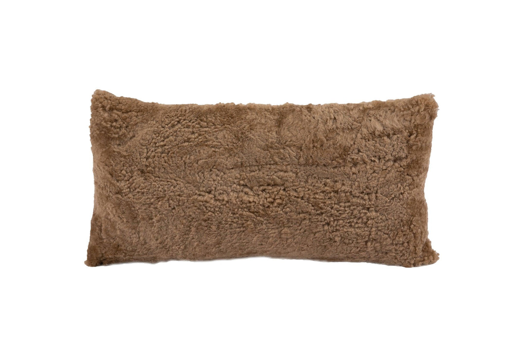 Shortwool Curly Sheepskin Lumbar Cushion - AmericanHomeFurniture