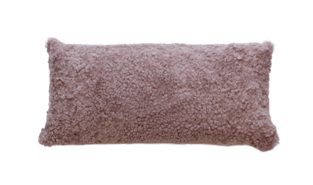 Shortwool Curly Sheepskin Lumbar Cushion - AmericanHomeFurniture