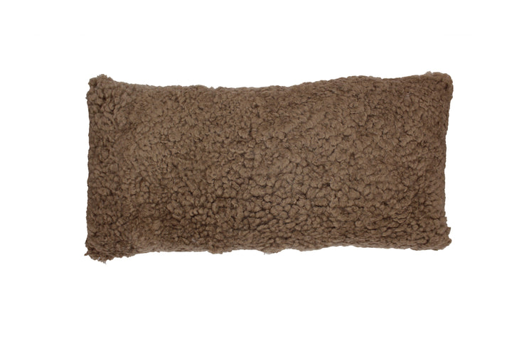 Shortwool Curly Sheepskin Lumbar Cushion - AmericanHomeFurniture