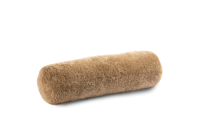 Short Wool Curly Sheepskin Bolster Cushion - AmericanHomeFurniture
