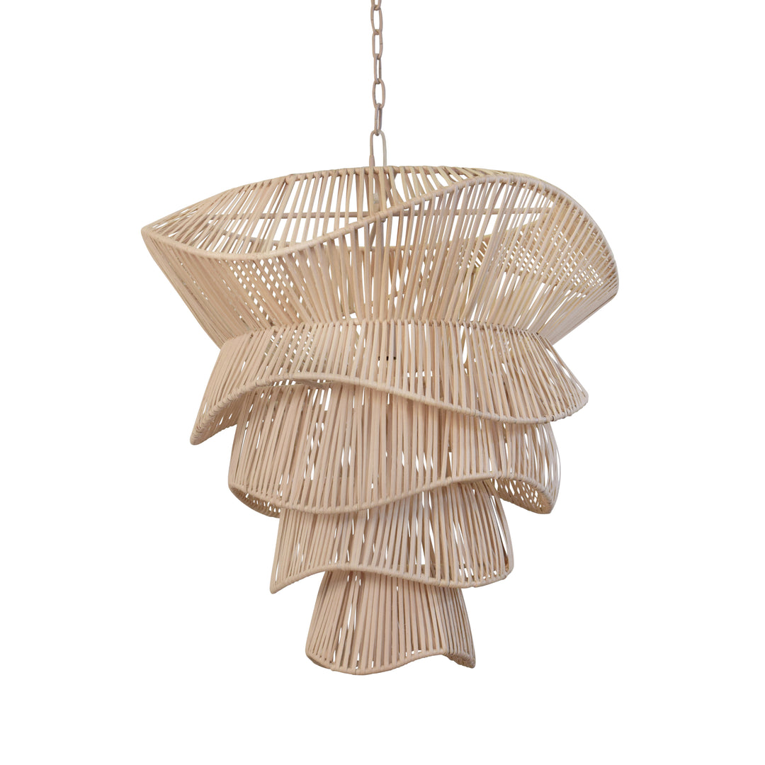 Cream Tole Pagoda Lamp - LMPH7