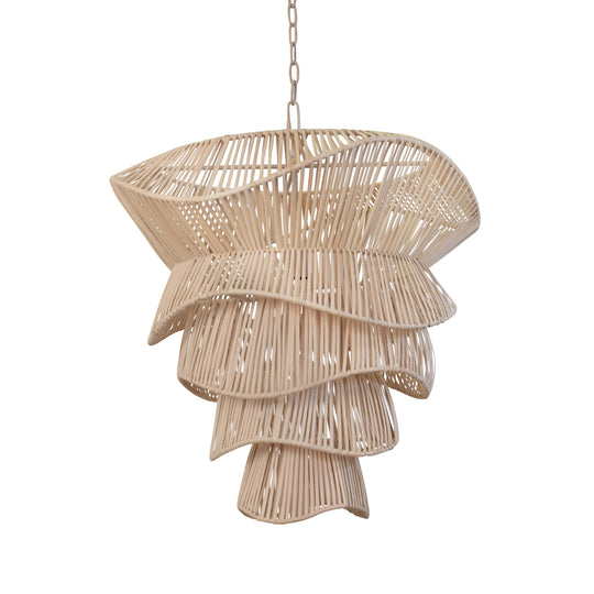 Cream Tole Pagoda Lamp - LMPH7