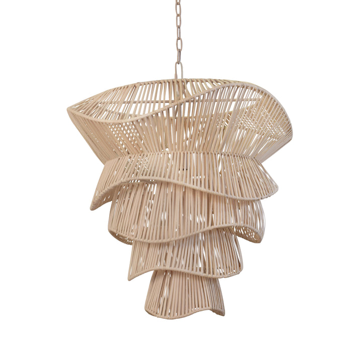 Cream Tole Pagoda Lamp - LMPH7