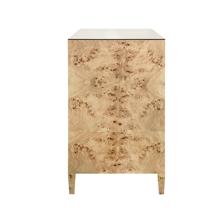 Seven Drawer Chest In Burl Wood - CARNEGIE BW