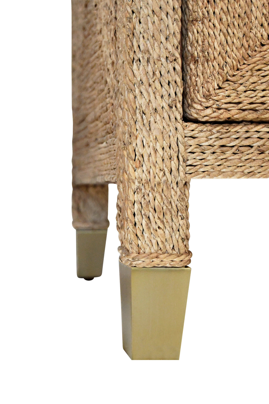 Four Door Buffet With Satin Brass Hardware And Foot Caps In Wrapped Rope - CASEY