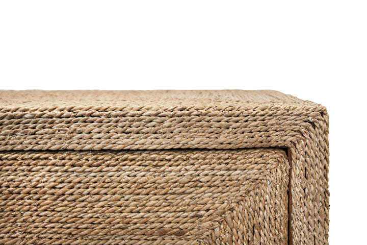Four Door Buffet With Satin Brass Hardware And Foot Caps In Wrapped Rope - CASEY
