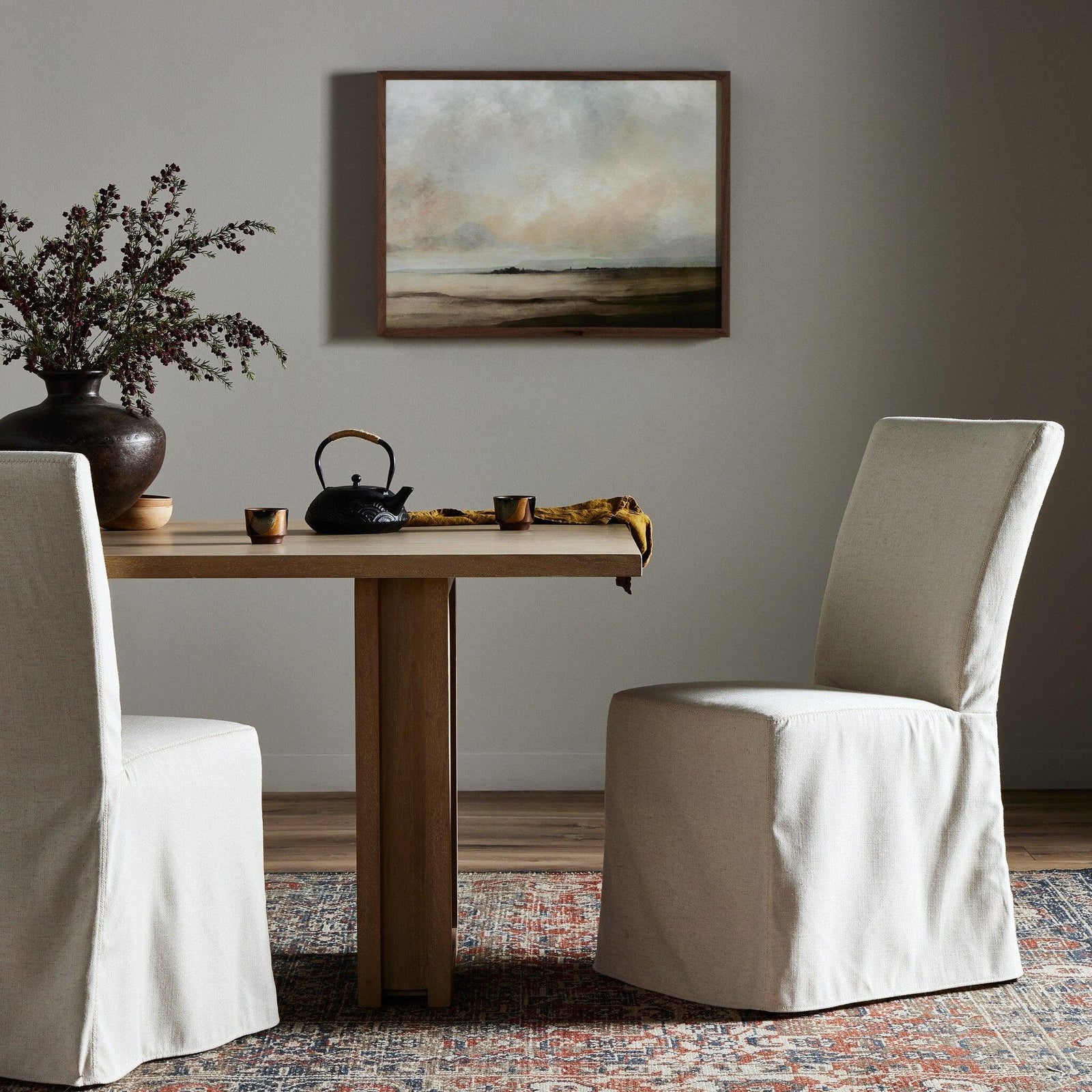 Four Hands - Vista Slipcovered Dining Chair - CASH-69C-084P | American Home Furniture