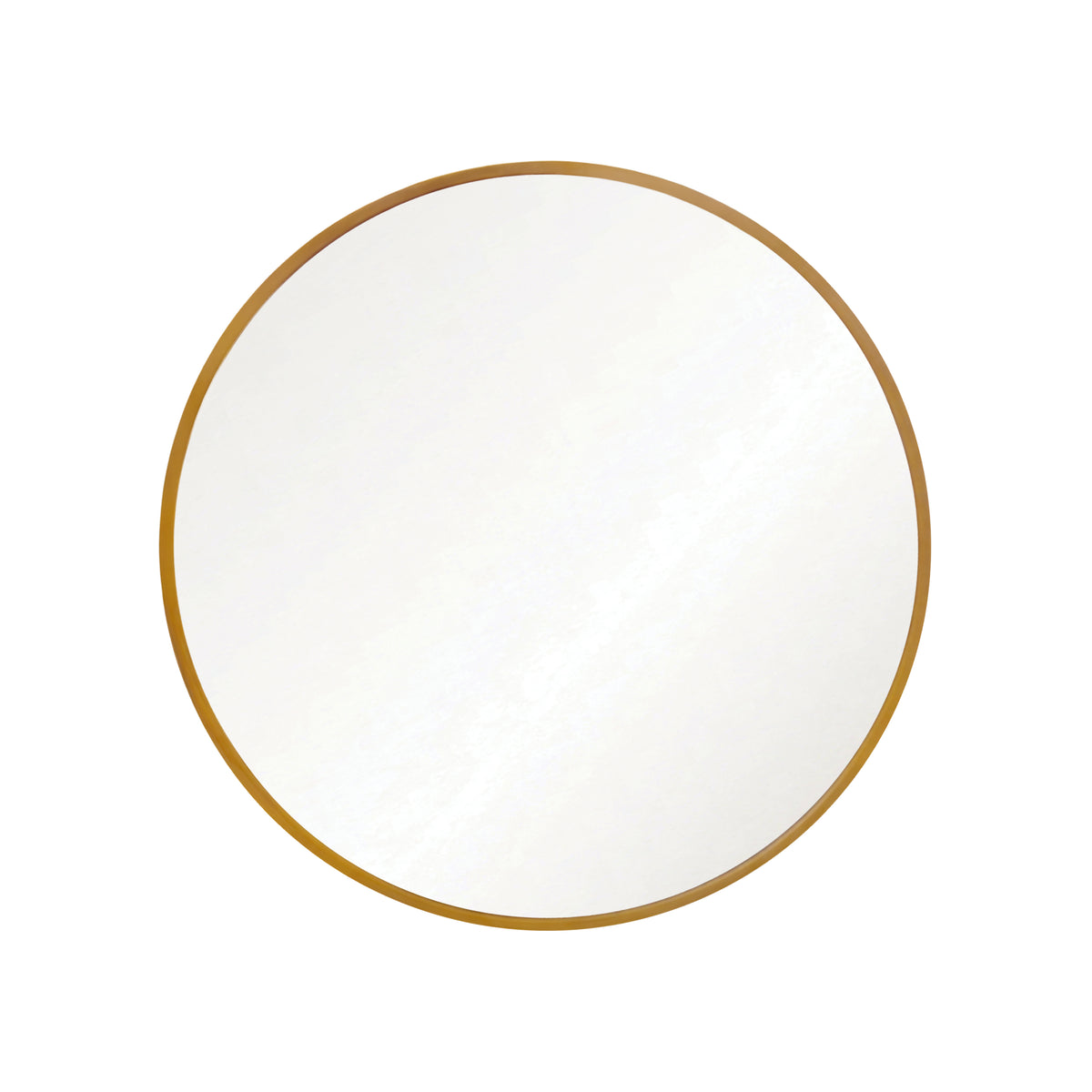 Round Brass Side Table Featuring Base With Array Of Antique Brass Discs, White Marble Base, And Inset Mirror - CASSIUS