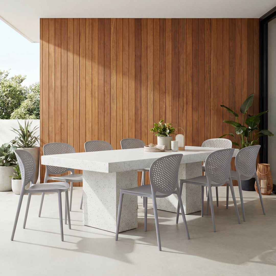 Bailey Stacking Dining Chair (Set of 4) - Light Grey