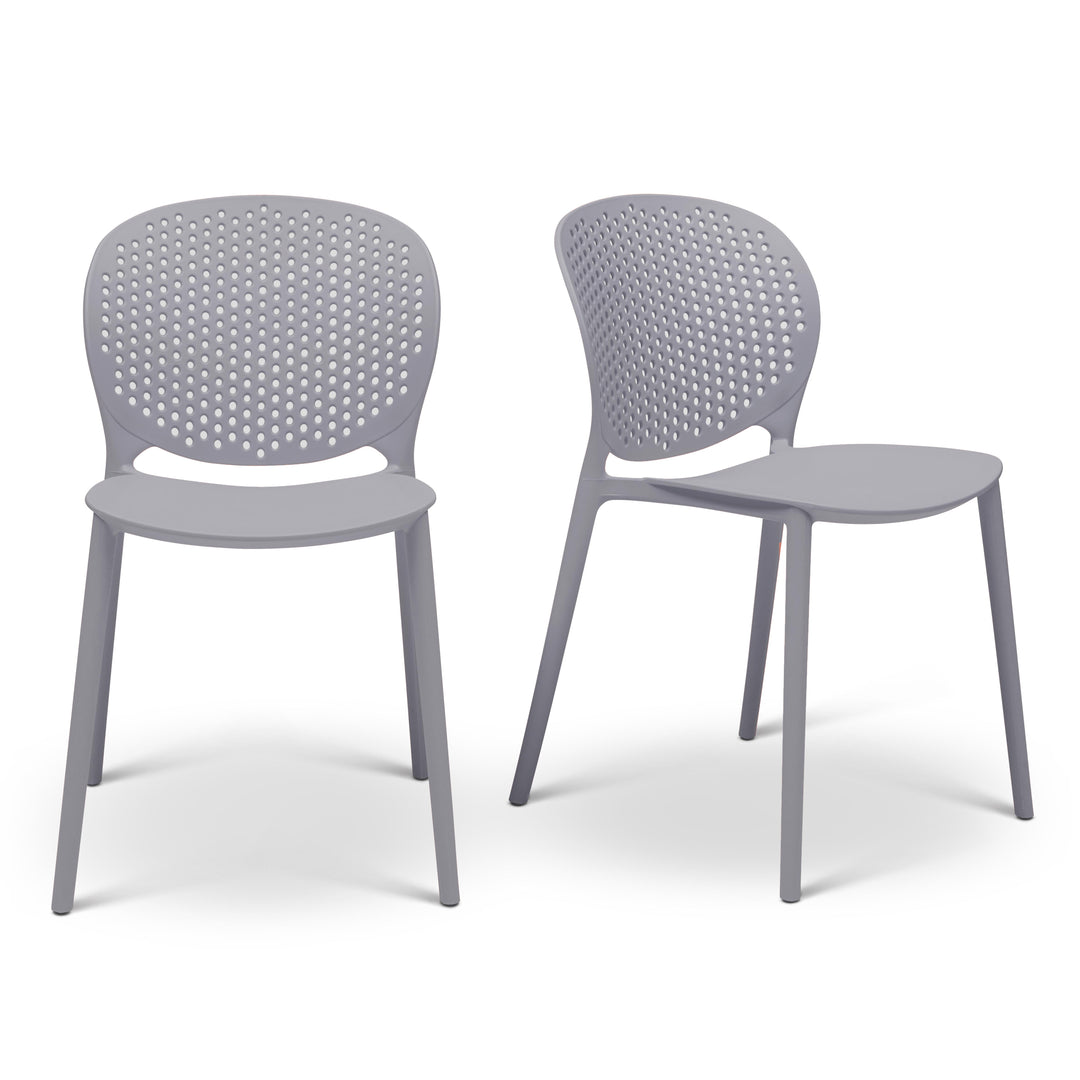 Bailey Stacking Dining Chair (Set of 4) - Light Grey