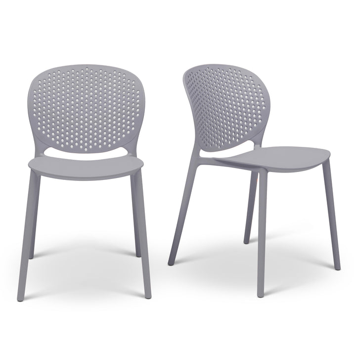 Bailey Stacking Dining Chair (Set of 4) - Light Grey