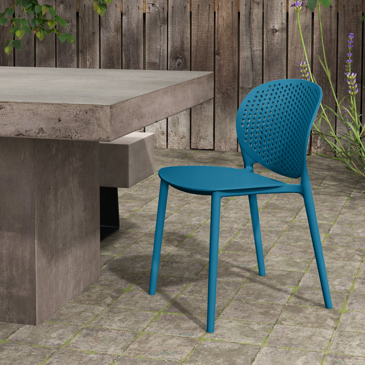 Bailey Stacking Dining Chair (Set of 4) - Navy Green