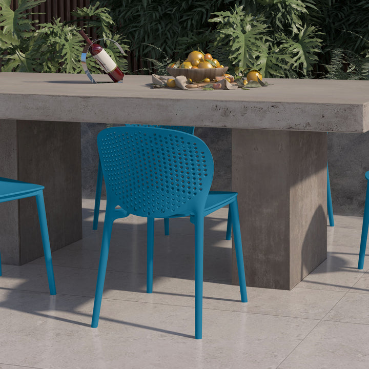 Bailey Stacking Dining Chair (Set of 4) - Navy Green lifestyle