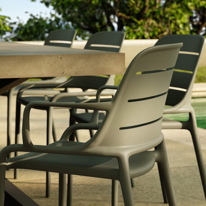 Jasper Stacking Arm Chair (Set of 4) - Army Green lifestyle