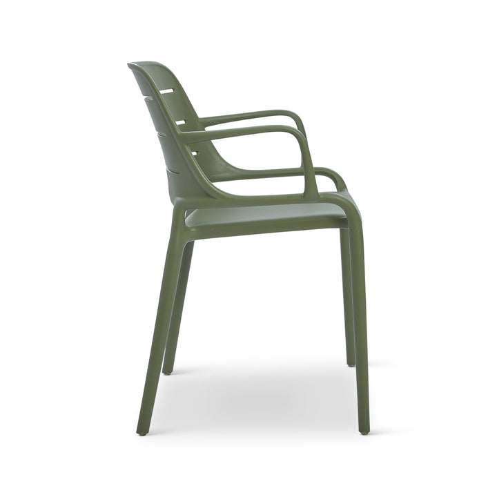 Jasper Stacking Arm Chair (Set of 4) - Army Green