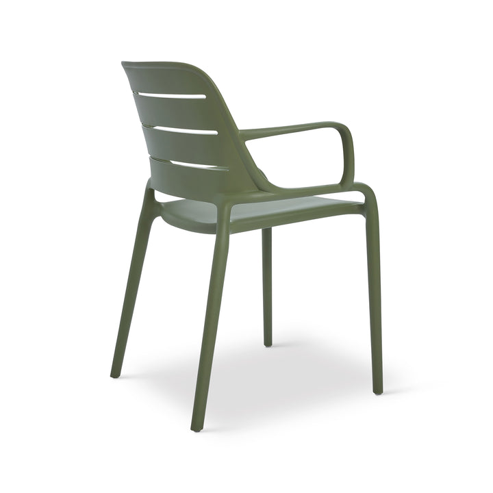 Jasper Stacking Arm Chair (Set of 4) - Army Green