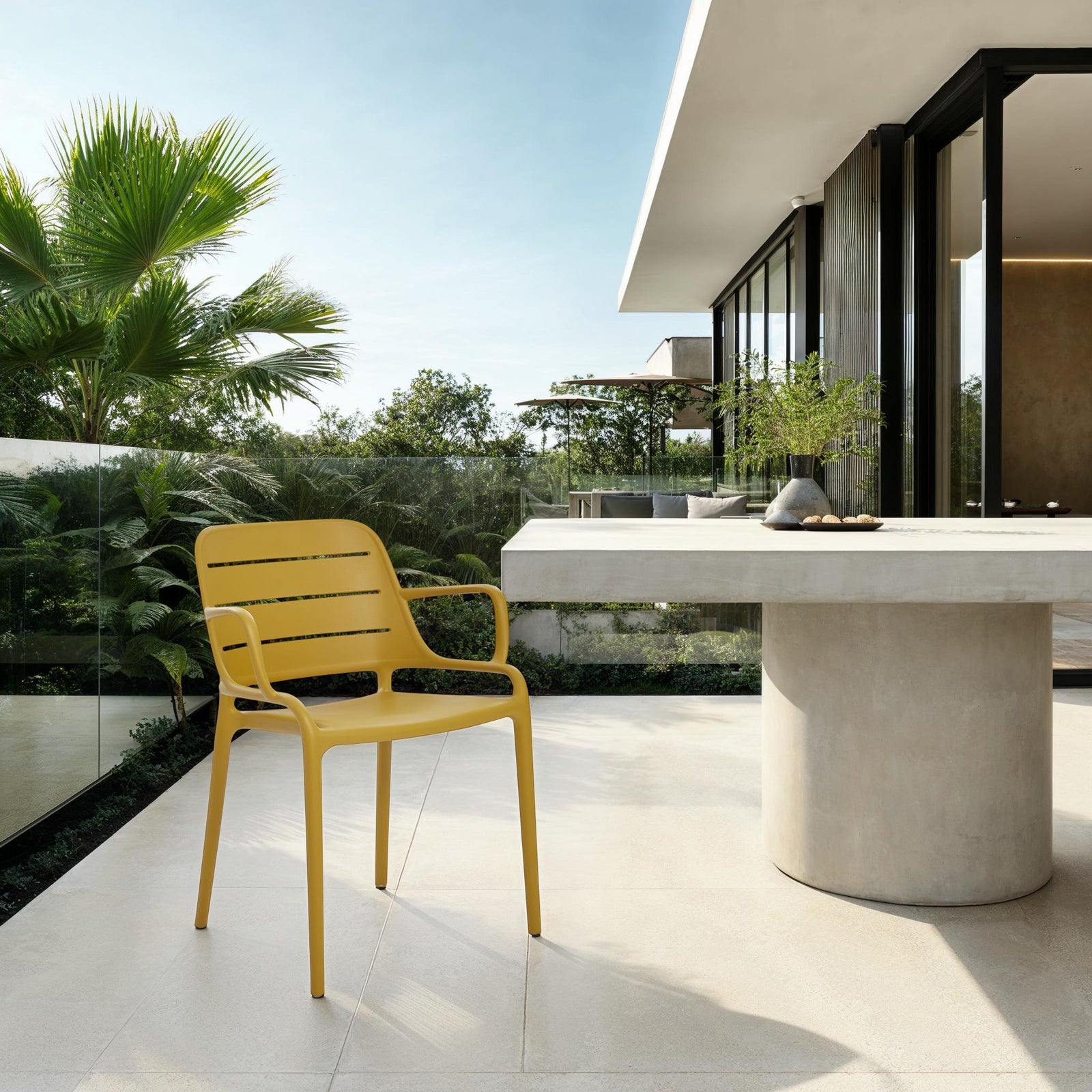 Jasper Stacking Arm Chair (Set of 4) - Ginger lifestyle