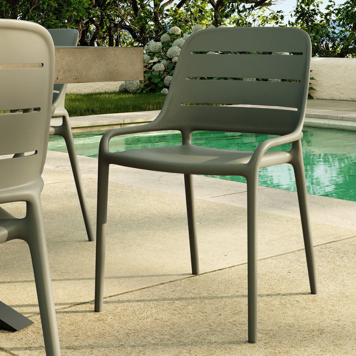 Jasper Stacking Dining Chair (Set of 4) - Army Green