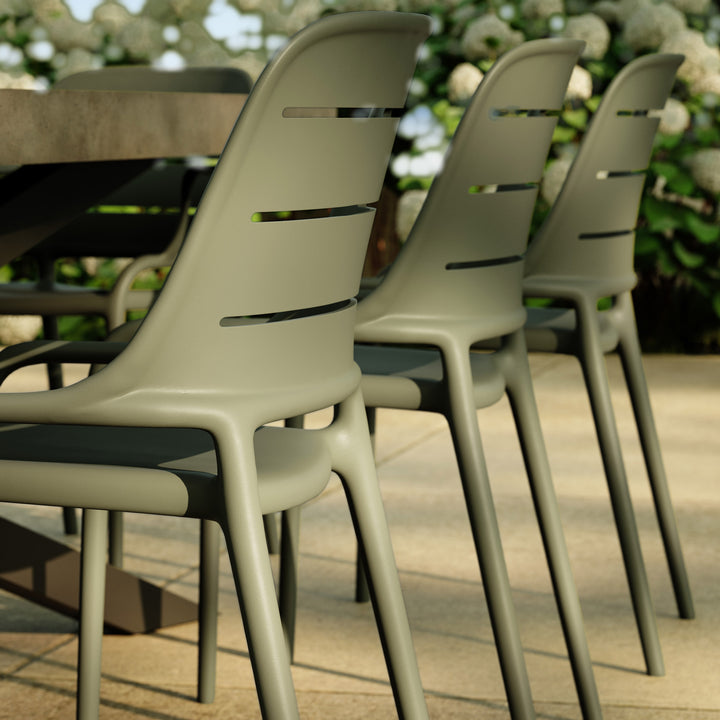 Jasper Stacking Dining Chair (Set of 4) - Army Green