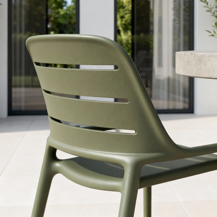 Jasper Stacking Dining Chair (Set of 4) - Army Green
