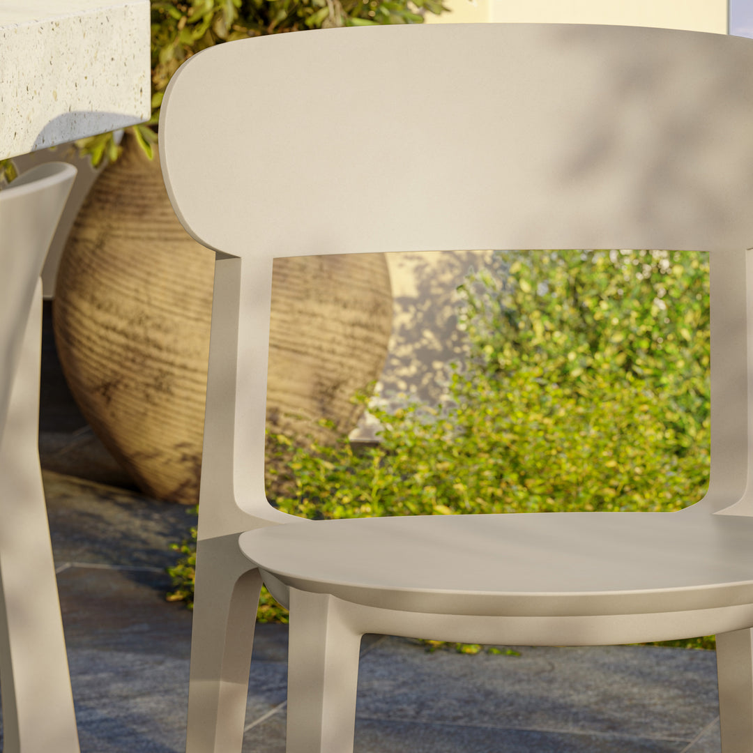 Spencer Stacking Dining Chair (Set of 4) - Beige lifestyle