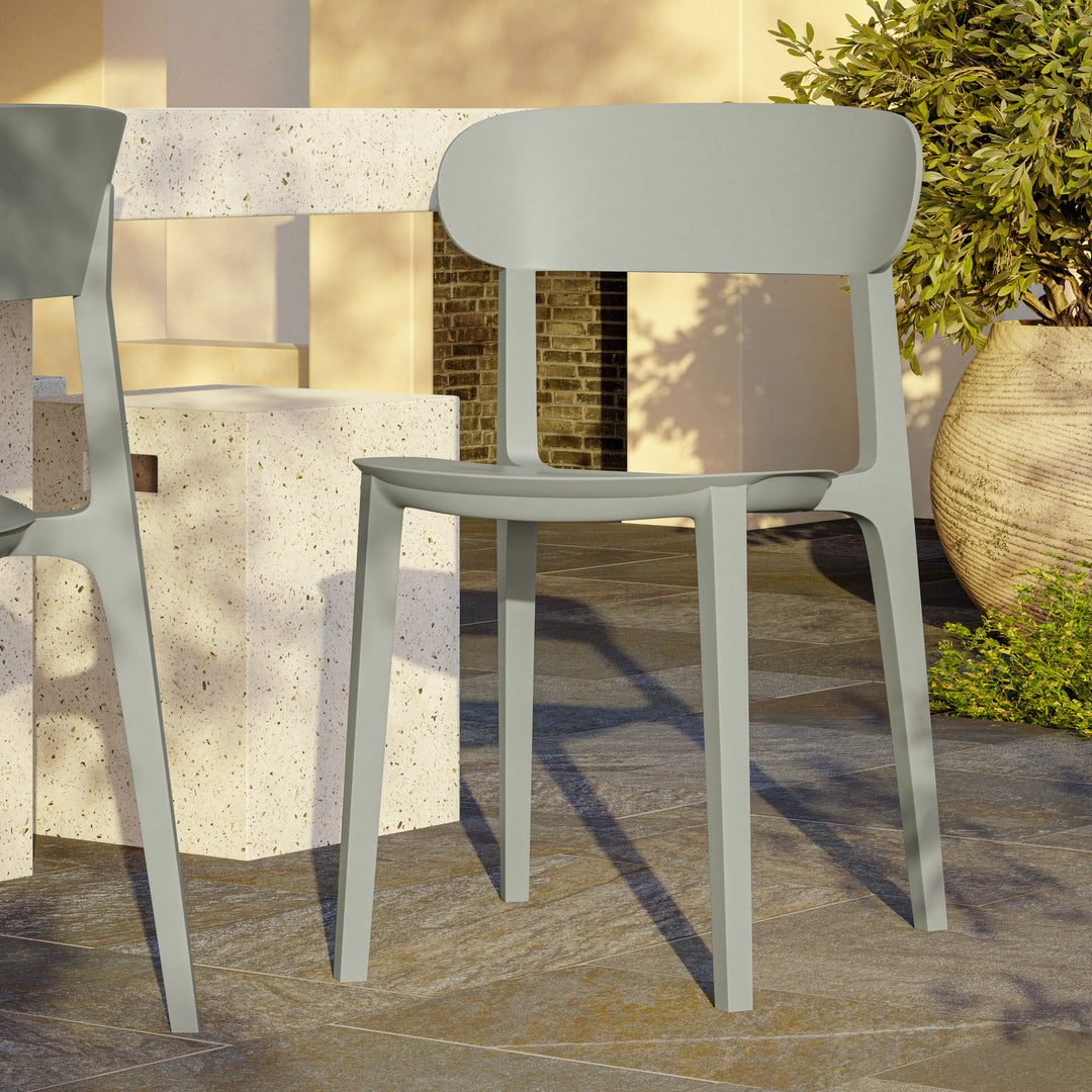 Spencer Stacking Dining Chair (Set of 4) - Moss Grey