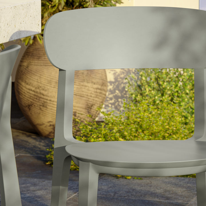 Spencer Stacking Dining Chair (Set of 4) - Moss Grey lifestyle
