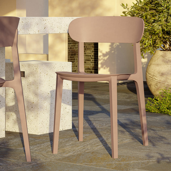 Spencer Stacking Dining Chair (Set of 4) - Dusty Rose