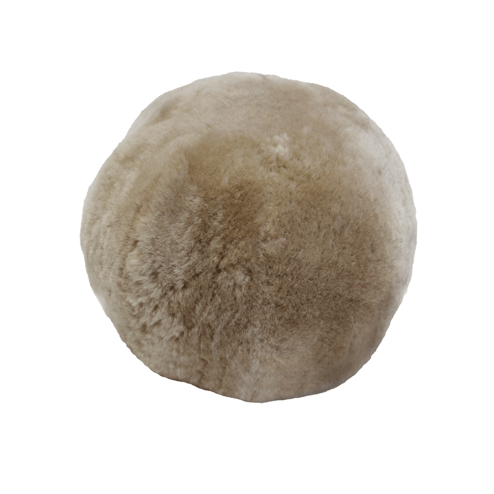 Short Wool Sheepskin Ball Cushion - AmericanHomeFurniture