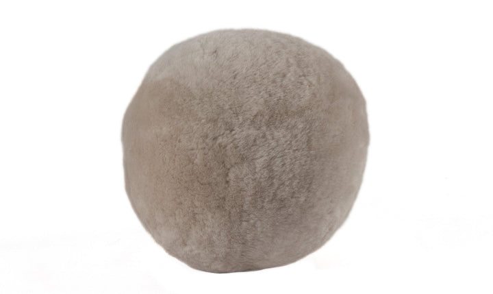 Short Wool Sheepskin Ball Cushion - AmericanHomeFurniture