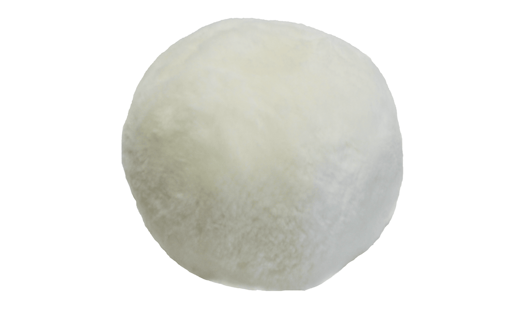 Short Wool Sheepskin Ball Cushion - AmericanHomeFurniture
