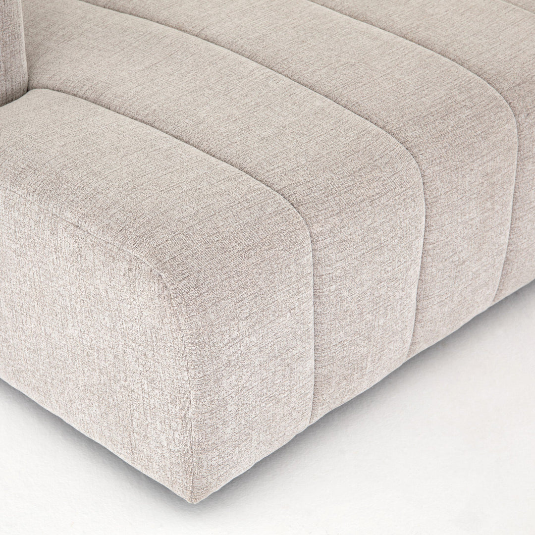 Four Hands - Langham Channeled RAF Chaise PC - CGRY-001-320-RAFC | American Home Furniture