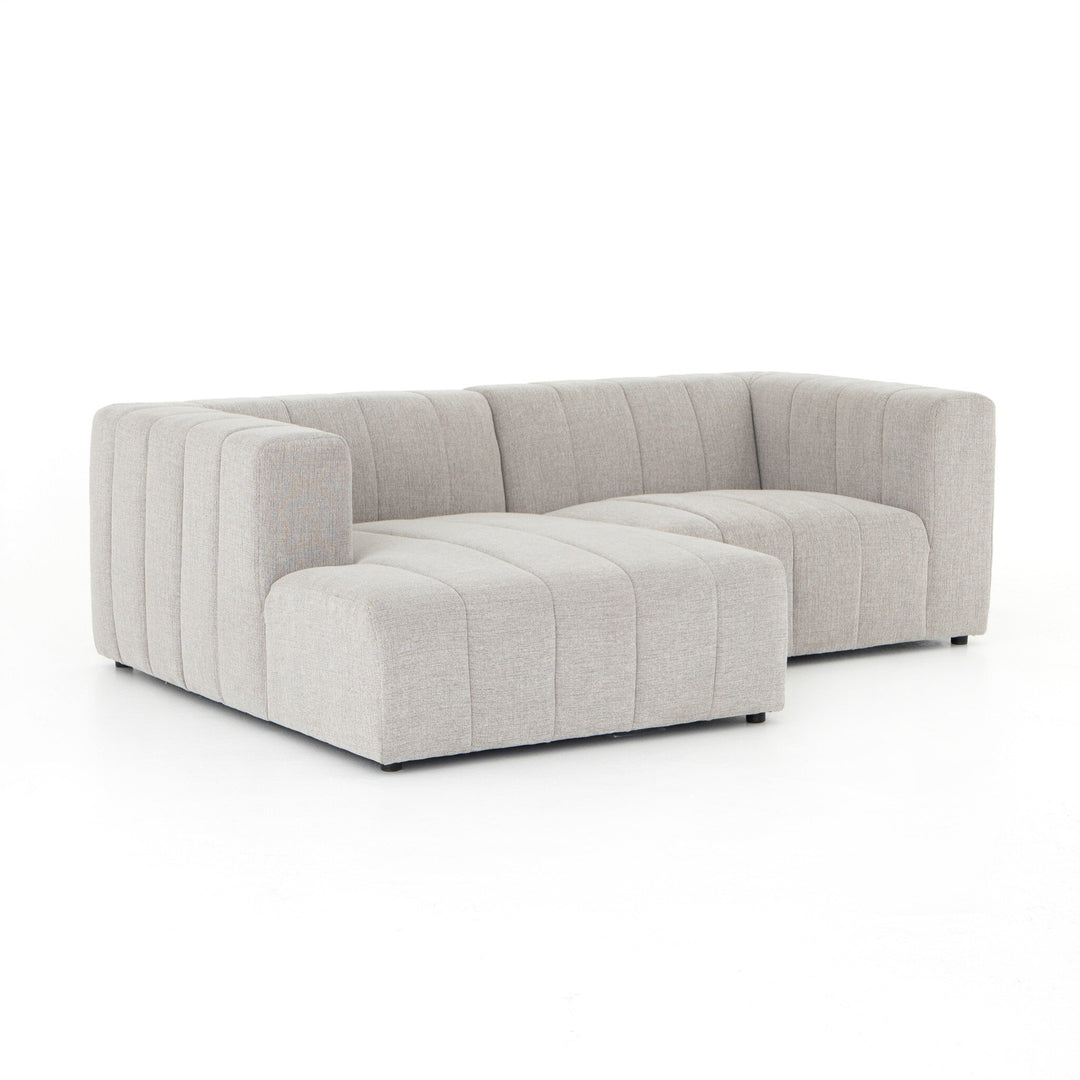 Four Hands - Langham Channeled 2PC Sectional LAF Chaise - CGRY-001-320-S4 | American Home Furniture