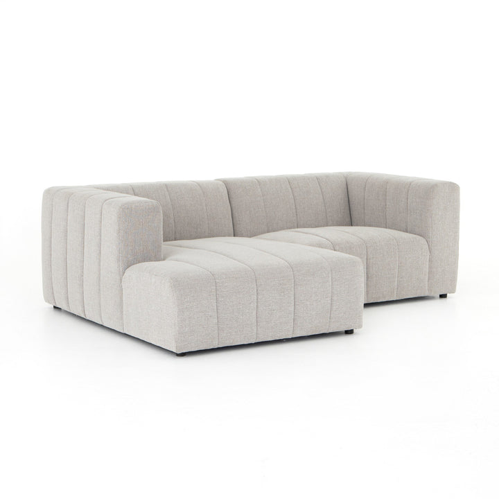 Four Hands - Langham Channeled 2PC Sectional LAF Chaise - CGRY-001-320-S4 | American Home Furniture