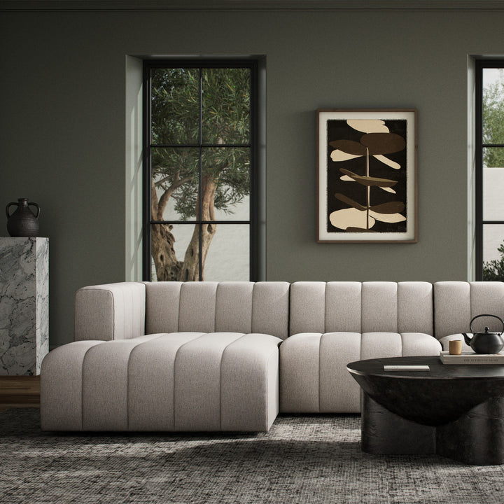 Four Hands - Langham Channeled 3PC Sectional - CGRY-001-320-S5 | American Home Furniture
