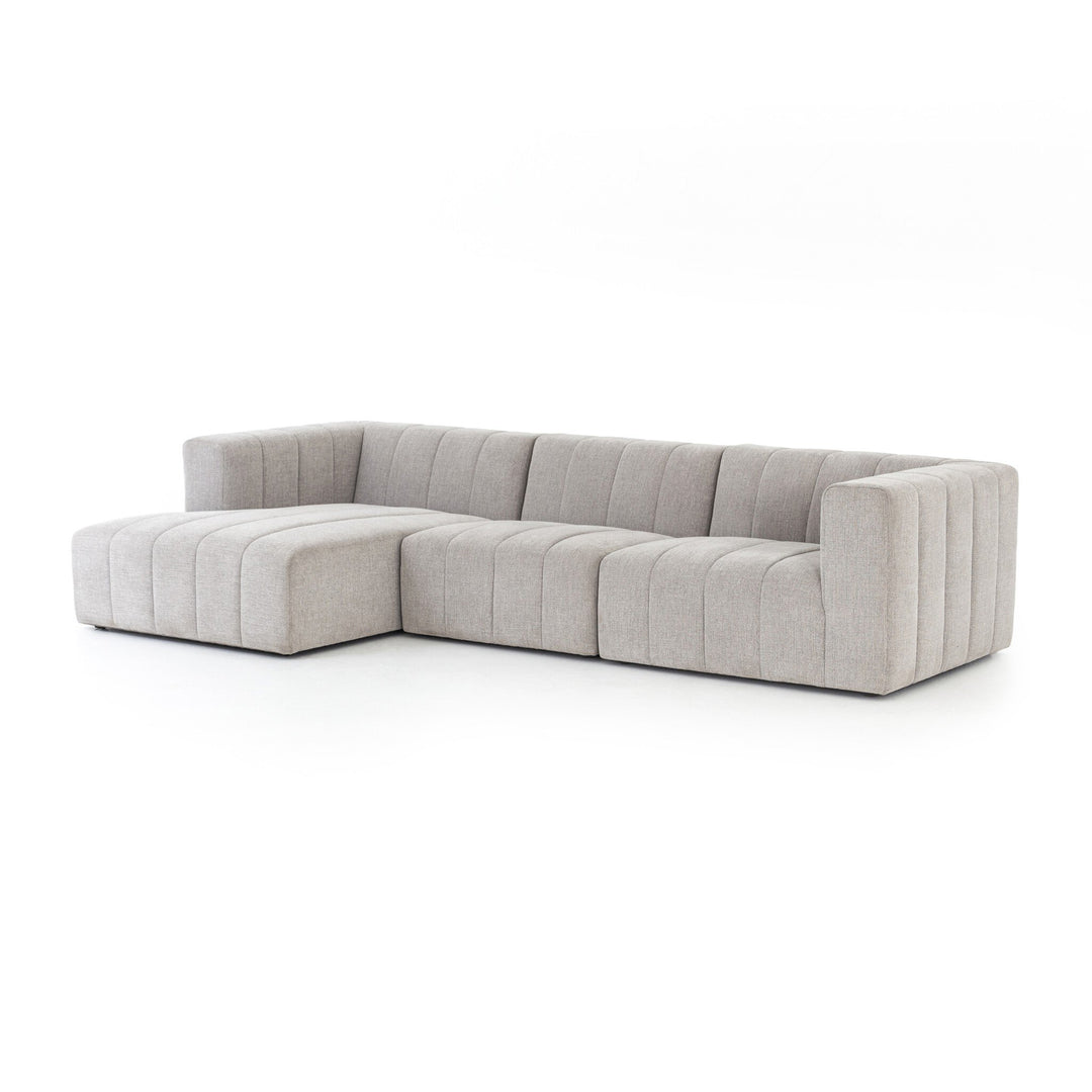 Four Hands - Langham Channeled 3PC Sectional - CGRY-001-320-S5 | American Home Furniture