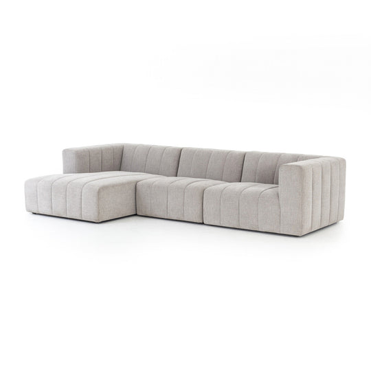 Four Hands - Langham Channeled 3PC Sectional - CGRY-001-320-S5 | American Home Furniture