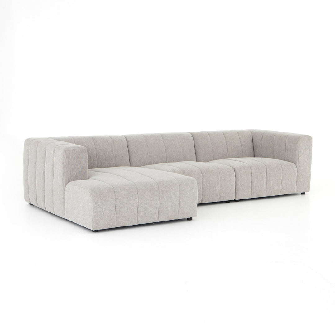 Four Hands - Langham Channeled 3PC Sectional - CGRY-001-320-S5 | American Home Furniture