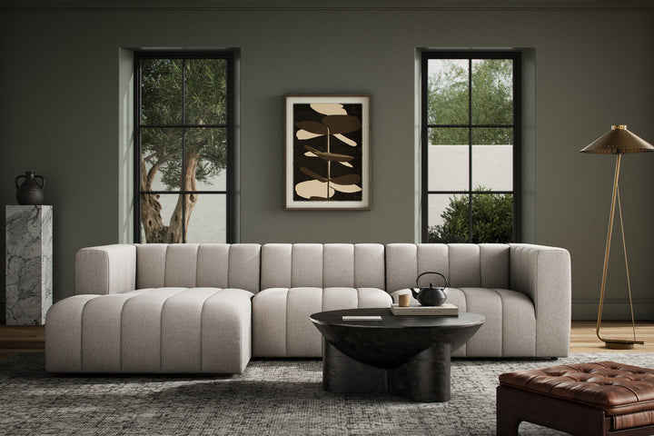 Four Hands - Langham Channeled 3PC Sectional - CGRY-001-320-S5 | American Home Furniture