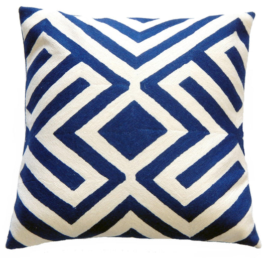 Fibre by Auskin - Geometric Crewel Cotton Square Cushion - CKGEOS51 | American Home Furniture