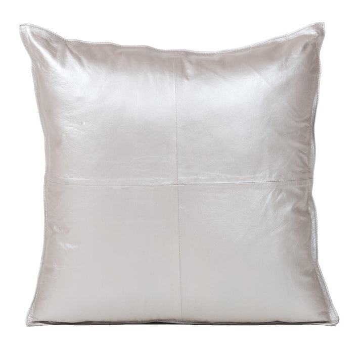 Metallic Leather Square Cushion - AmericanHomeFurniture