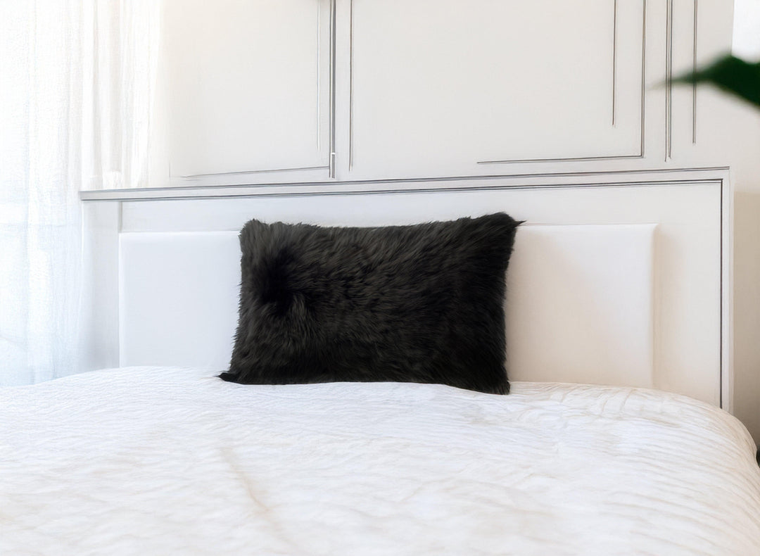 Longwool Sheepskin Lumbar Cushion - AmericanHomeFurniture